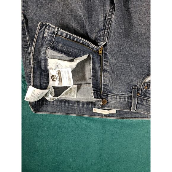 Levis 505 Jeans Size 12 Short Womens Blue Stretch Pants Mid Rise Curvy Straight - Picture 6 of 15